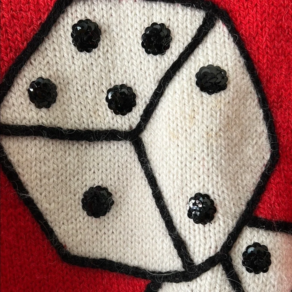 Kate Spade Red Sweater with Dice Design